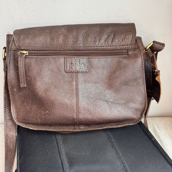 Vintage Rowallan Brown Leather Saddle-Bag Crossbody – Made in Scotland - Picture 12 of 14